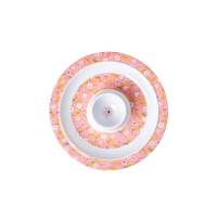 Melamine Egg Cup Pink Flower Print Rice DK